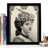 Image of The Steampunk Queen, Giclee Art Print, 8 x 10 inches