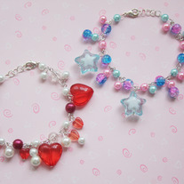 Star and hearts bracelets