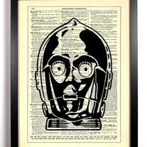 Image of Star Wars C3PO, Vintage Dictionary Print, 8 x 10