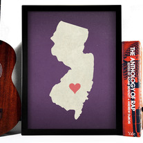 Image of New Jersey State LOVE, Giclee Art Print, 8 x 10 inches