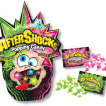 AfterShocks Popping Candy Bag 20 Pouches Green Apple and Strawberry Flavor from The Foreign Candy Company