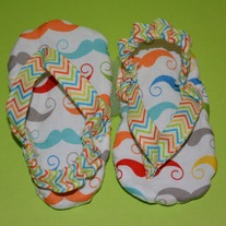 Mustache Flip Flops