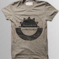 Rise & Grind - Men's Tan Tri-Blend T-Shirt