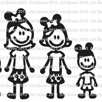 Disney Family Car Decal Up to 5 Characters