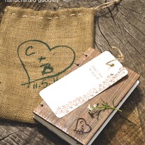 Custom Engraving Wooden Coptic Guestbook