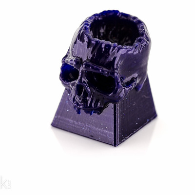 Deep indigo skull keycap