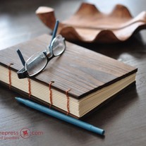 Letterpressed Pine Wooden Handcrafted Journal