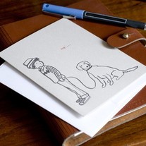 Letterpress Greeting Card  (Hey)