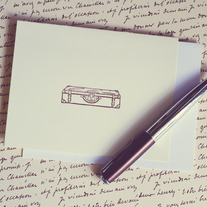 Letterpress Vintage Suitcase Notecards Set (5)