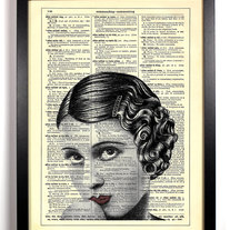 Image of Flapper Girl, Vintage Dictionary Print, 8 x 10