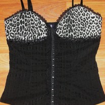 Leopard & Lace Corset, Size Small