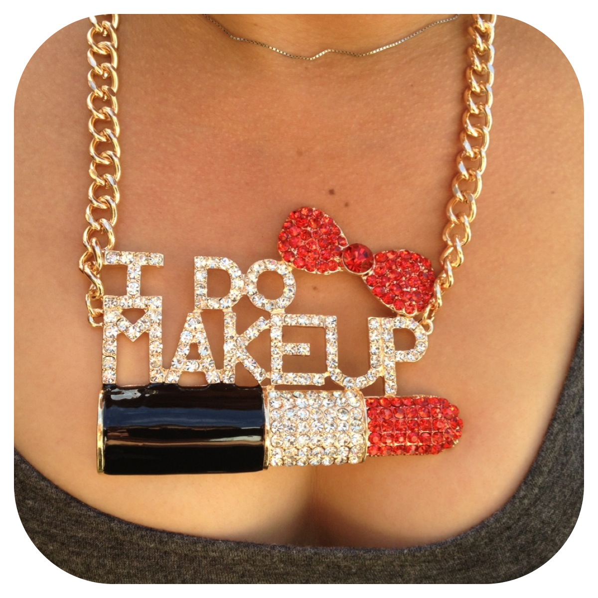 I Do Makeup Necklace (Red) on Storenvy