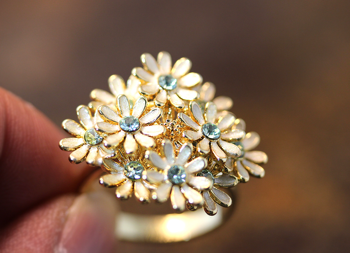 Bouquet Ring floral Flower Adjustable Ring Marriage Bridesmaid Gift