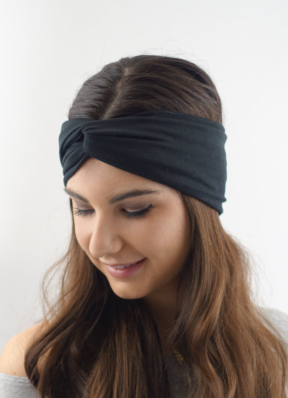 SWAKCouture Cotton Jersey Twist Headband Lime Green Turband High