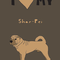 Shar Pei, 5x7 print