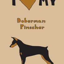 Doberman Pinscher, 5x7 print