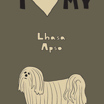 Lhasa Apso, 5x7 print