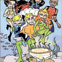 Art Cards: "The Aqua Family: Aquabirthday"