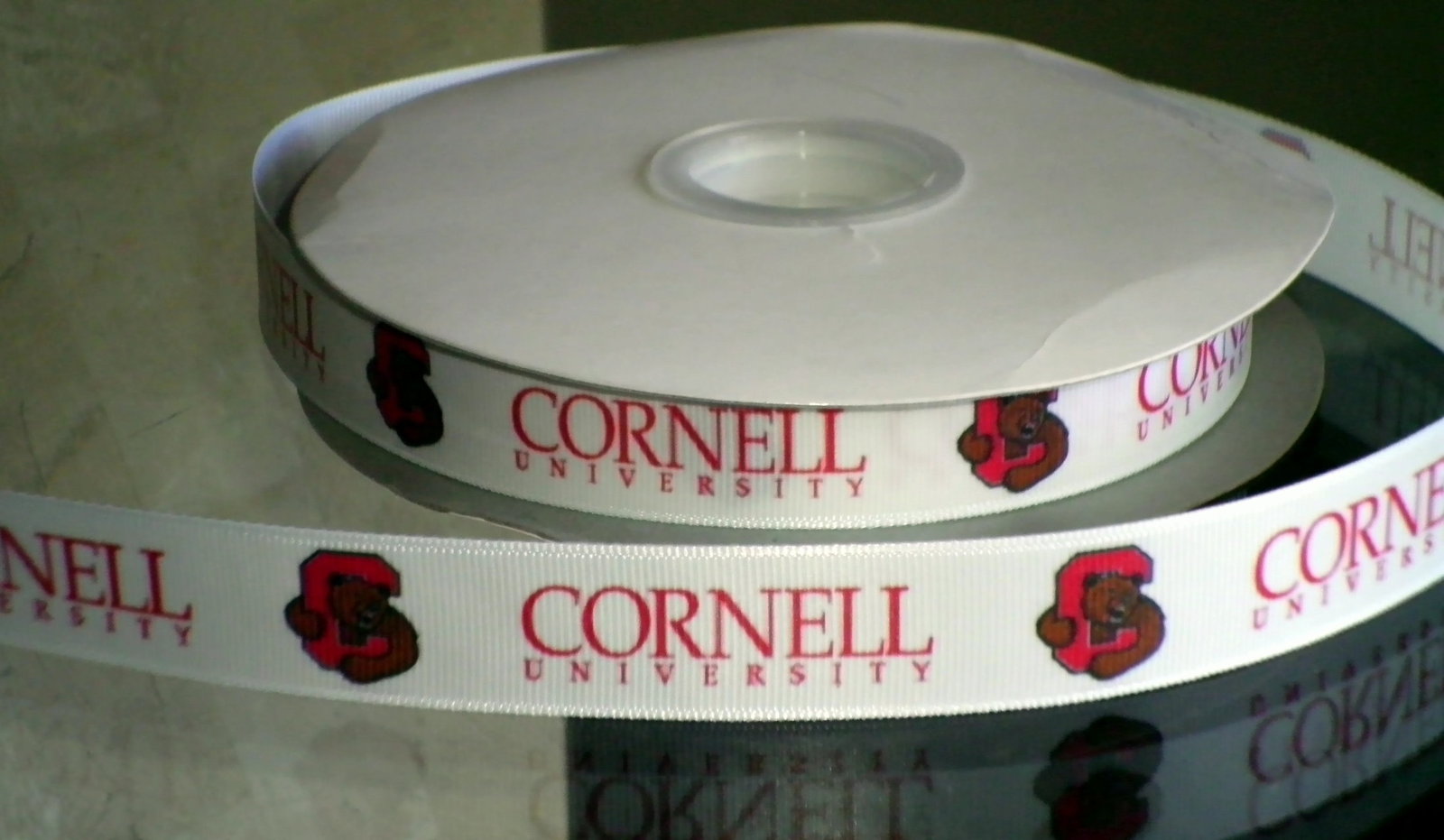 7/8" Cornell University Inspired Custom Printed Grosgrain Ribbon · The