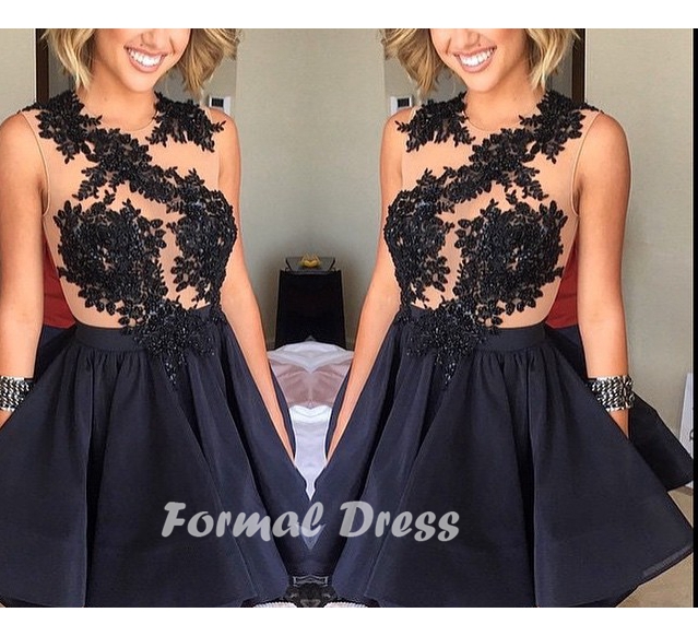 SHEIN Black Fit And Flare Solid Dress Elegant Straps Sleeveless Plain A Line Dresses Women 