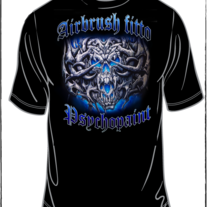 Gildan Black t-shirt Spycho blue