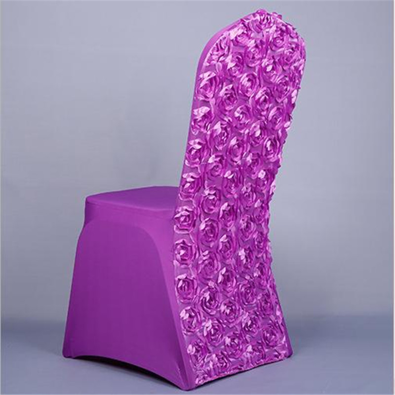 Rental Satin Rosette Back Spandex Chair Cover · Louise Event Designs