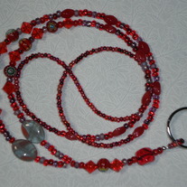 Beaded Lanyard Red (Special Order)