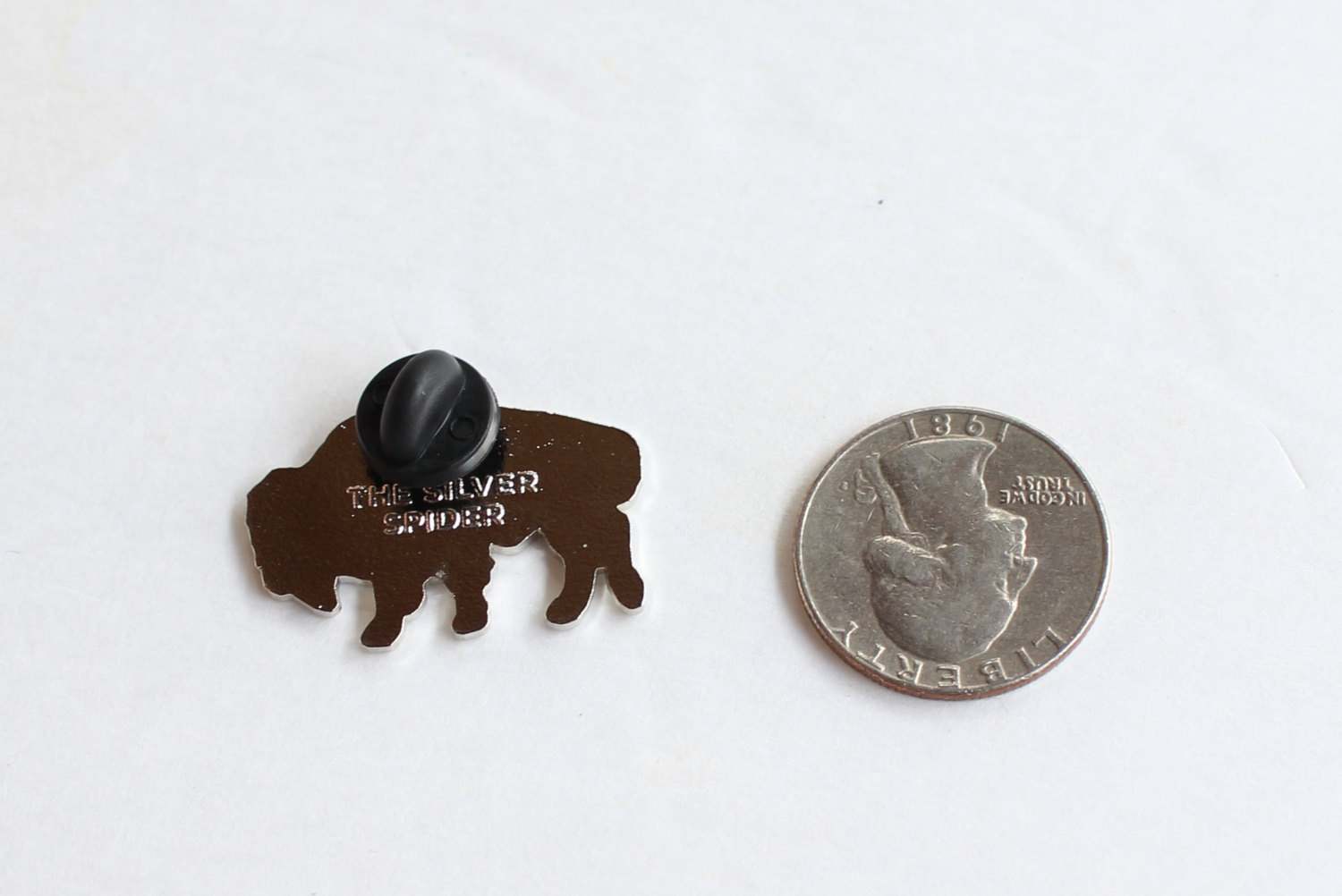 716 Buffalo Western NY Lapel Pin 1.25" soft enamel, black silver