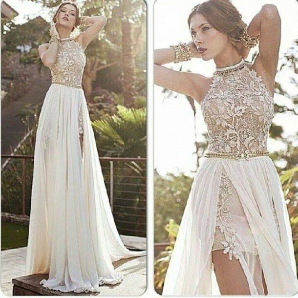 White Top Prom Dress