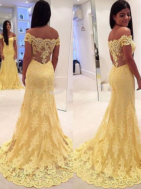 Long Lace Prom Dresses