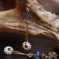 Ivory Pinwheels Atlantic Dangle Earrings