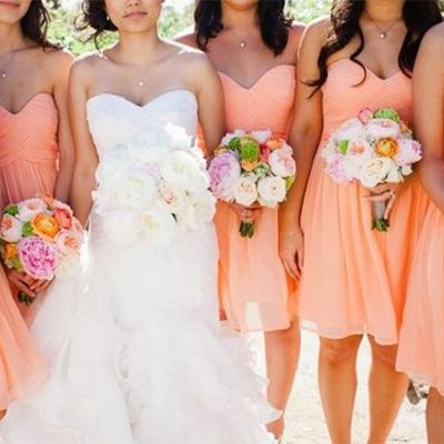 Peach Bridesmaid Dresses