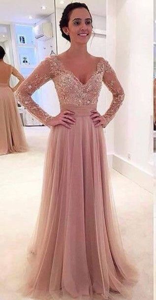 Long Sleeve Prom Dresses