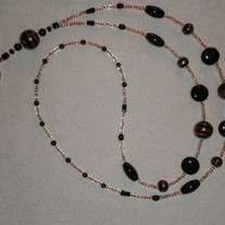 Beaded Lanyard Black/Copper