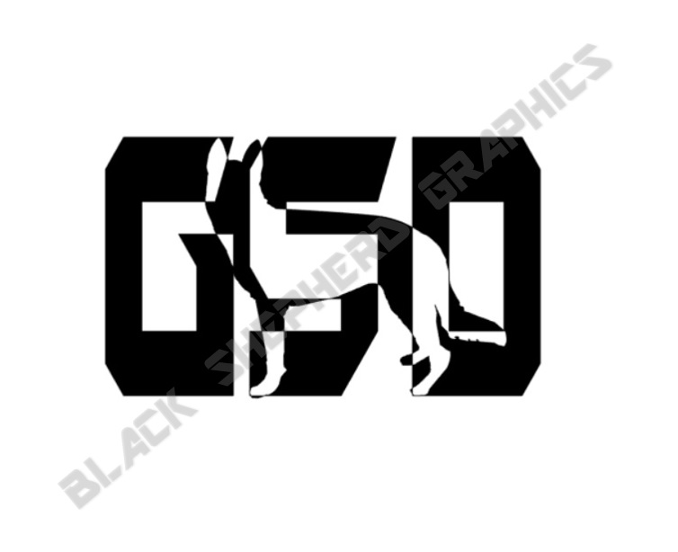 GSD Silhouette Decal Black Shepherd Graphics