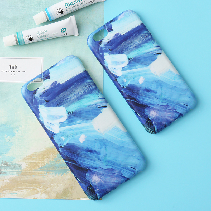 BLUE PAINTED PHONE CASE on Storenvy