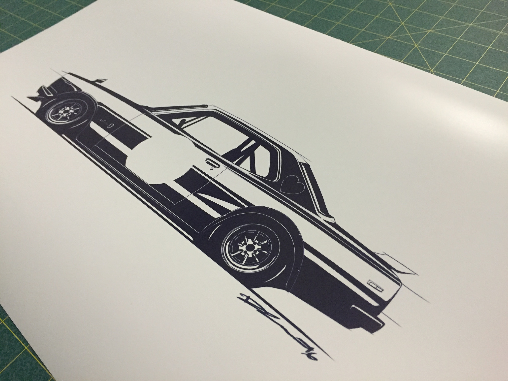 hakosuka skyline sideview heavyweight paper print limited 20