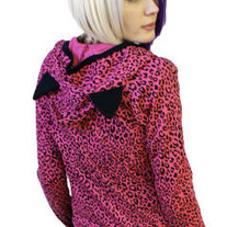 ♥ *RAWR,DIY PINK LEOPARD HOODIE WITH EARS ON HOOD ♥