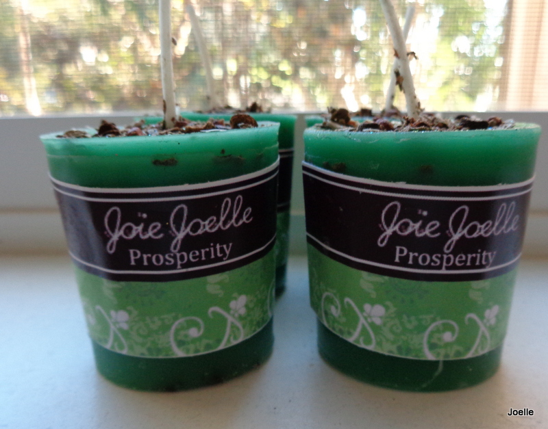 Prosperity Green 2 Votives Spell Candle for good luck, good fortune