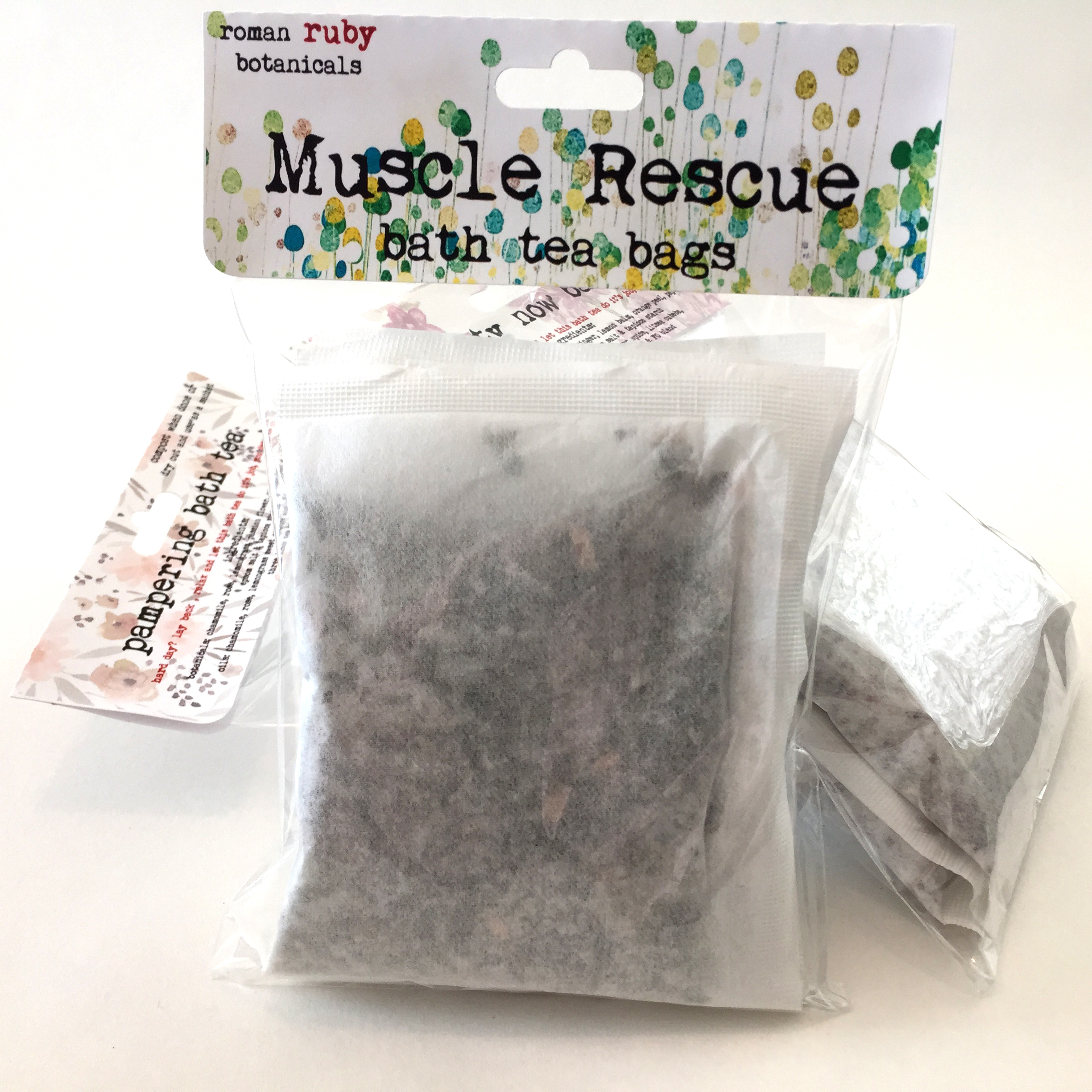 roman ruby botanicals Bath Tea Bags (3) Muscle Rescue Online Store