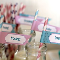 Printable Cupcake Straw Flags