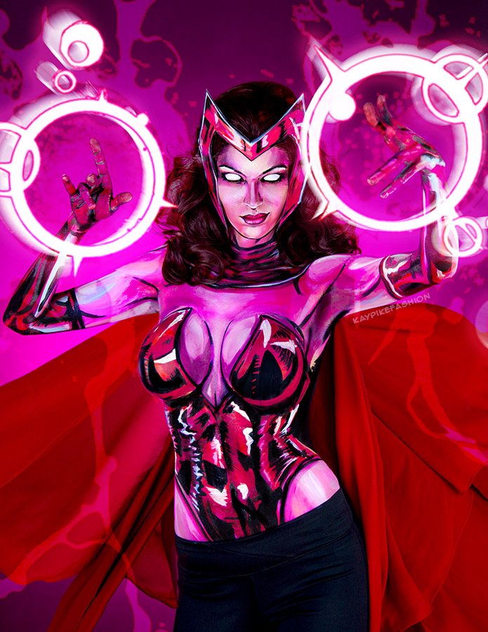 scarlet witch bodypaint 8x11 print kaypikefashion online store