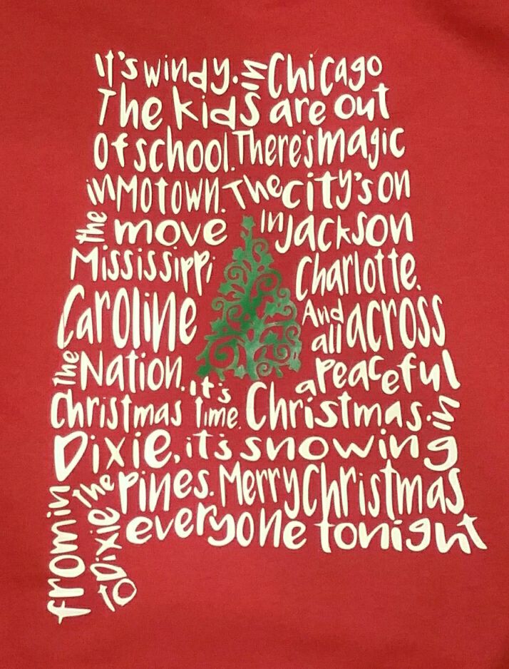 christmas in dixie shirt long sleeve tee or sweatshirt available small chest monogram on - Christmas In Dixie christmas in dixie shirt long sleeve tee or sweatshirt available small chest monogram on - Christmas In Dixie