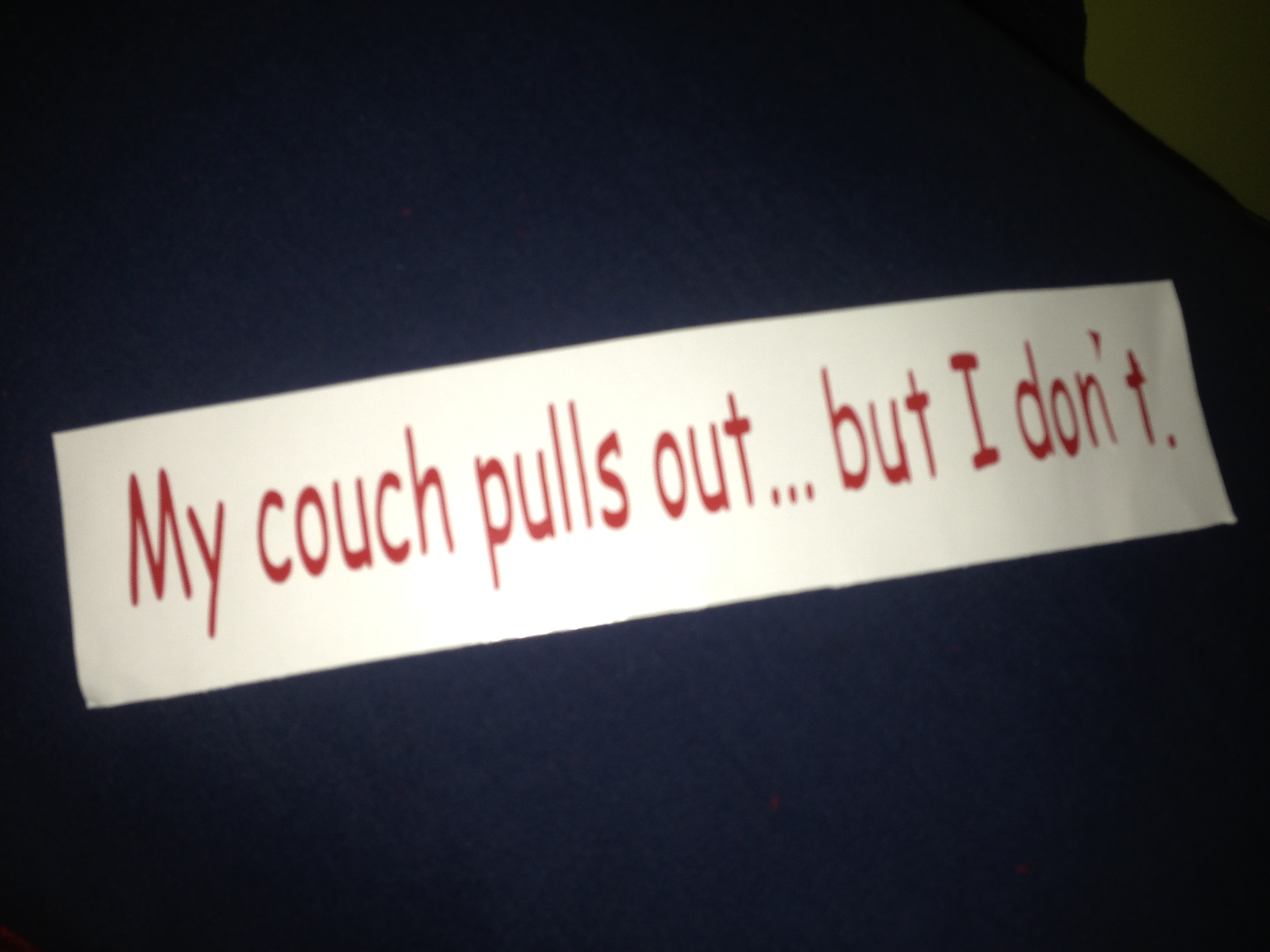 My Couch Pulls Out... But I Don't. · Vinyl Guru · Online Store Powered
