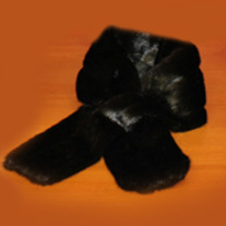 Black Mink Faux Fur Scarf