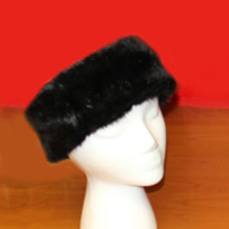 Black Mink Faux Fur Headband