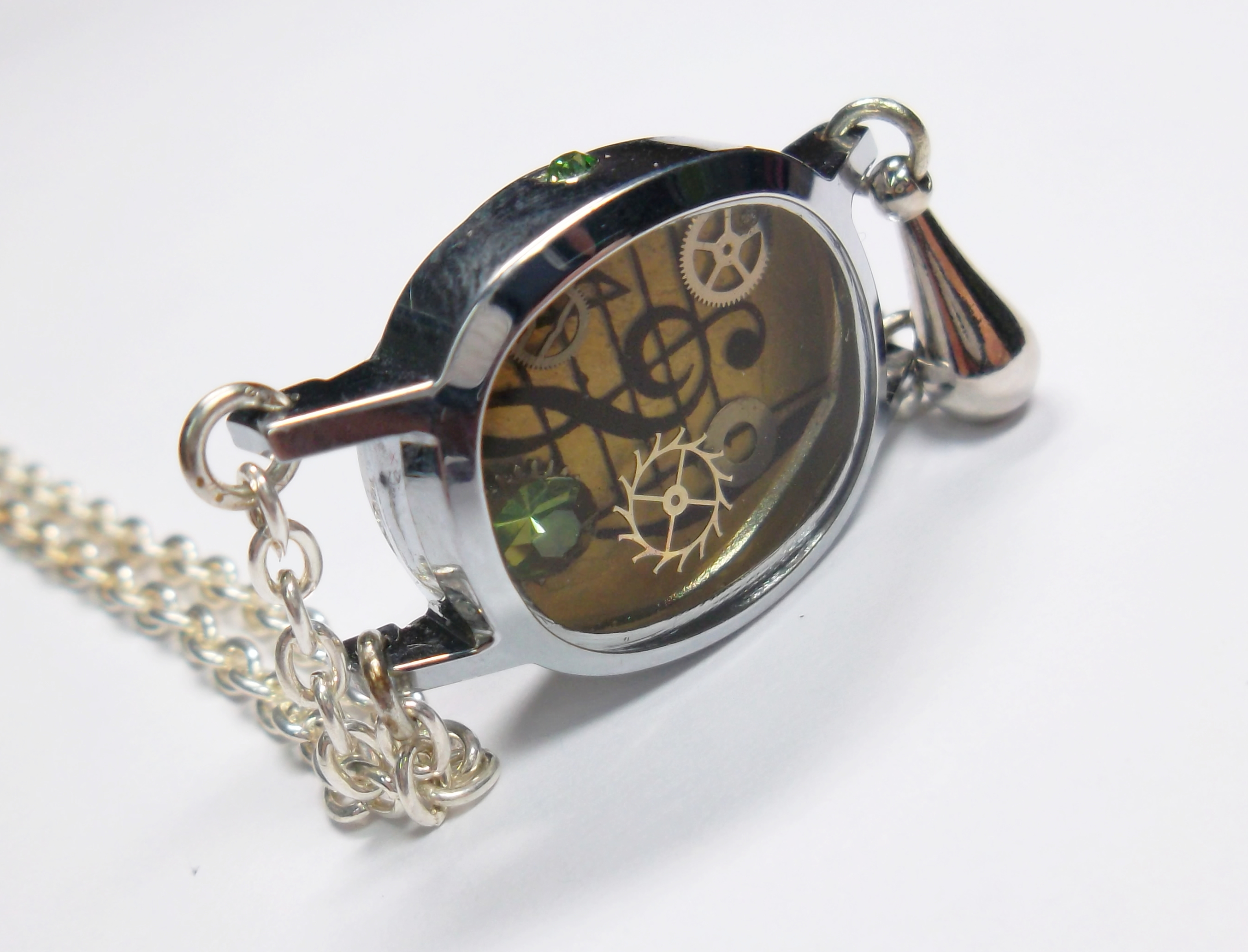Steampunk Music Resin Watch Case Pendant on Storenvy