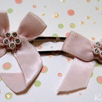 Pink Bow Bobby Pins