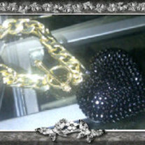 Black Heart Toggle Closure Bracelet