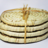 Hand woven coaster set